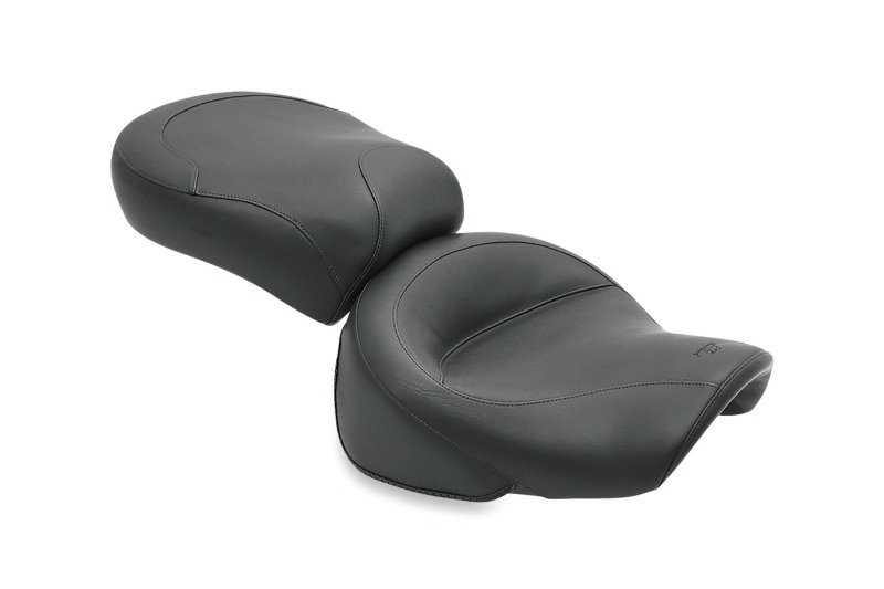 Kawasaki Nomad Motorcycle Seat - Front + Rear - Mustang Motorcycle - Two-Piece - Black - `00-`04